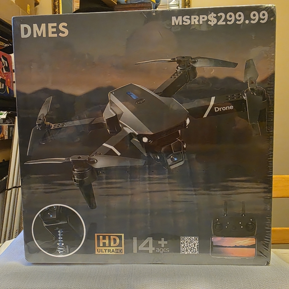 Black Drone with HD Camera